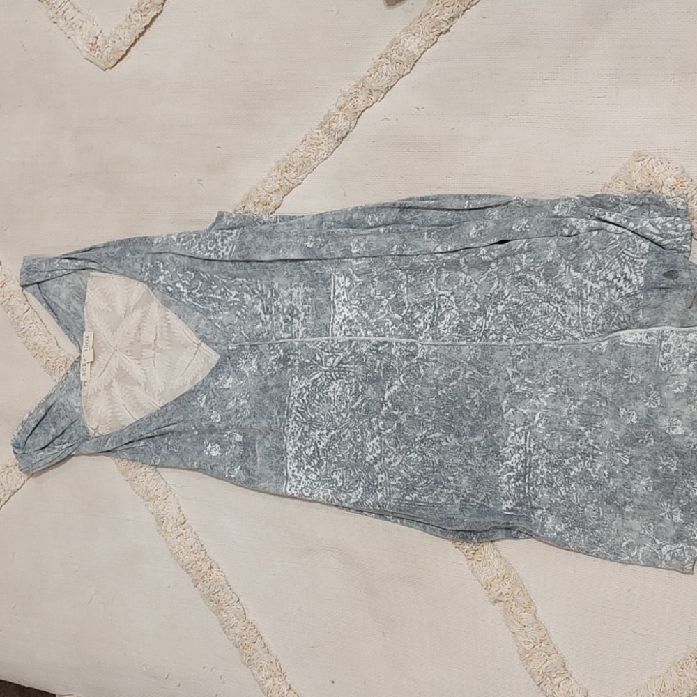 Scrapbook Blue and Cream Textured Top